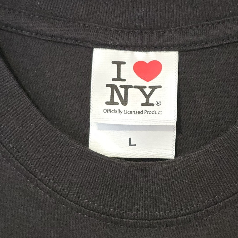I Love NY Black Graphic T-Shirt Large NWT Rafia Tees USA Made Tourist‎ Souvenir - Picture 2 of 7